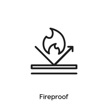Fireproof icon vector. Fireproof icon vector symbol illustration. Modern simple vector icon for your design. Fireproof icon vector	