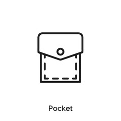 pocket icon vector . pocket symbol sign