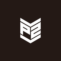 Logo alphabet monogram with emblem style