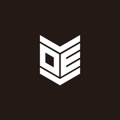 Logo alphabet monogram with emblem style