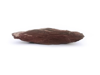 Shale is a very fine grained sedimentary rock. There are mud elements that contain mineral ores with mineral debris. Especially Quartz and Calcite. Shale isolated on white background.