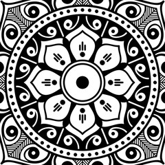 Mandala decorative ornament. Can be used for greeting card, phone case print, etc. Hand drawn background