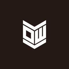 Logo alphabet monogram with emblem style