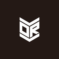 Logo alphabet monogram with emblem style