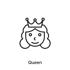queen icon vector . queen symbol sign