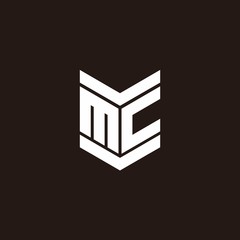 Logo alphabet monogram with emblem style