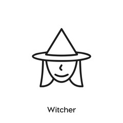 witcher icon vector . witcher symbol sign