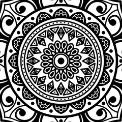 Mandala decorative ornament. Can be used for greeting card, phone case print, etc. Hand drawn background