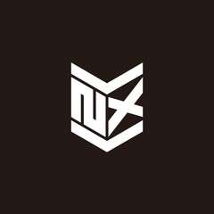 Logo alphabet monogram with emblem style