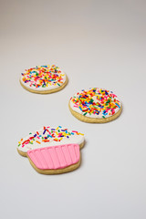 Cookie decorated as cupcake