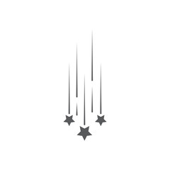 Falling Stars vector icon symbol isolated on white background