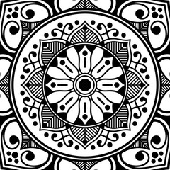 Mandala decorative ornament. Can be used for greeting card, phone case print, etc. Hand drawn background