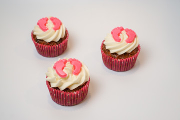 Cupcakes with white frosting