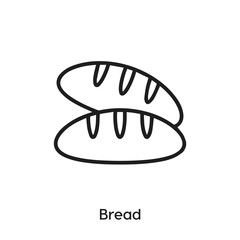 bread icon vector . bread symbol sign