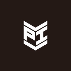 Logo alphabet monogram with emblem style