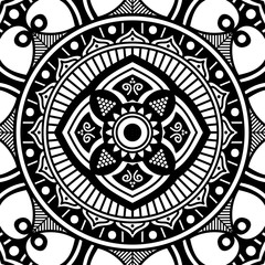 Mandala decorative ornament. Can be used for greeting card, phone case print, etc. Hand drawn background