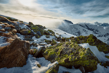 Winter mountain landscape. Tatra Mountains
