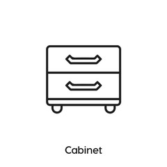 cabinet icon vector . cabinet symbol sign