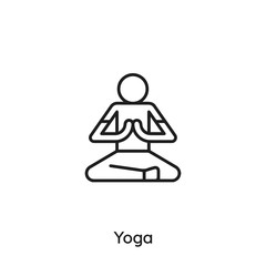 yoga icon vector. yoga symbol sign