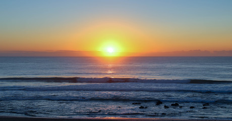 First sunrise of the New Year, 2020, Jeffrey's Bay, South Africa 