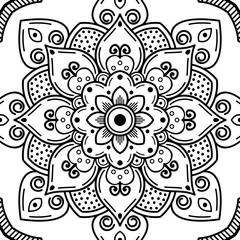 Mandala decorative ornament. Can be used for greeting card, phone case print, etc. Hand drawn background