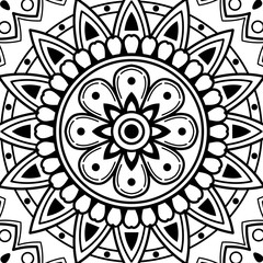 Mandala decorative ornament. Can be used for greeting card, phone case print, etc. Hand drawn background