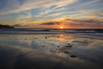 Fototapeta na wymiar Beautiful Sunset, Torrance Beach, Los Angeles County, California