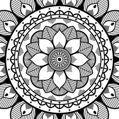 Mandala decorative ornament. Can be used for greeting card, phone case print, etc. Hand drawn background