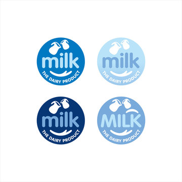 Dairy product. Milk icon set.  Milk organic logo collection with different ideas and shapes. Milk splashes with text vector Illustrations