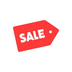 Sale, price tag icon isolated on white background. Vector flat sign design illustration