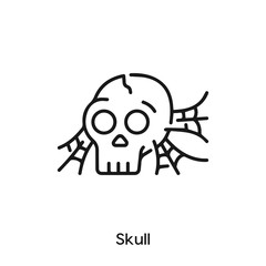 skull icon vector. skull symbol sign