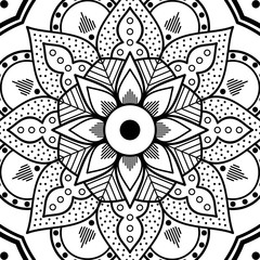 Mandala decorative ornament. Can be used for greeting card, phone case print, etc. Hand drawn background