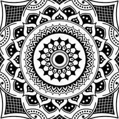 Mandala decorative ornament. Can be used for greeting card, phone case print, etc. Hand drawn background
