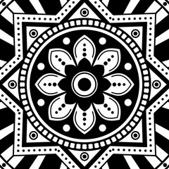 Mandala decorative ornament. Can be used for greeting card, phone case print, etc. Hand drawn background