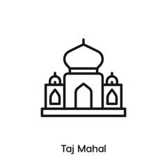 Taj Mahal icon vector. Taj Mahal icon vector symbol illustration. Modern simple vector icon for your design. Taj Mahal icon vector.	