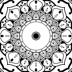 Mandala decorative ornament. Can be used for greeting card, phone case print, etc. Hand drawn background