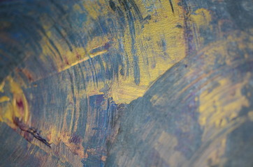 Blue and gold painting