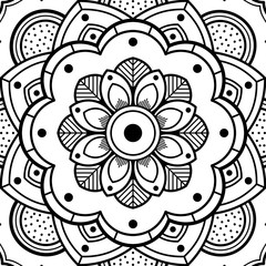 Mandala decorative ornament. Can be used for greeting card, phone case print, etc. Hand drawn background