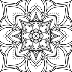 Mandala decorative ornament. Can be used for greeting card, phone case print, etc. Hand drawn background