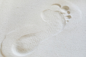 Fußabdruck im Sand