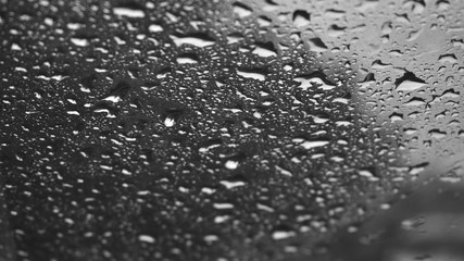 Rain droplets on window