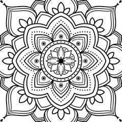 Mandala decorative ornament. Can be used for greeting card, phone case print, etc. Hand drawn background