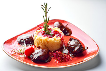 Tasty Healthy Food Beautiful Serving. Restaurant Food 