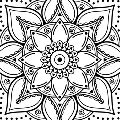 Mandala decorative ornament. Can be used for greeting card, phone case print, etc. Hand drawn background