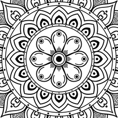 Mandala decorative ornament. Can be used for greeting card, phone case print, etc. Hand drawn background
