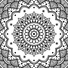 Mandala decorative ornament. Can be used for greeting card, phone case print, etc. Hand drawn background