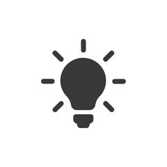 BULB Icon vector. Simple flat symbol. Perfect Black pictogram illustration on white background.