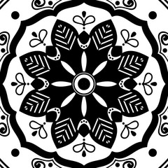 Mandala decorative ornament. Can be used for greeting card, phone case print, etc. Hand drawn background
