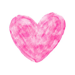 Heart watercolor on white background