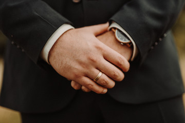 Obraz premium Hochzeit Bräutigam Details